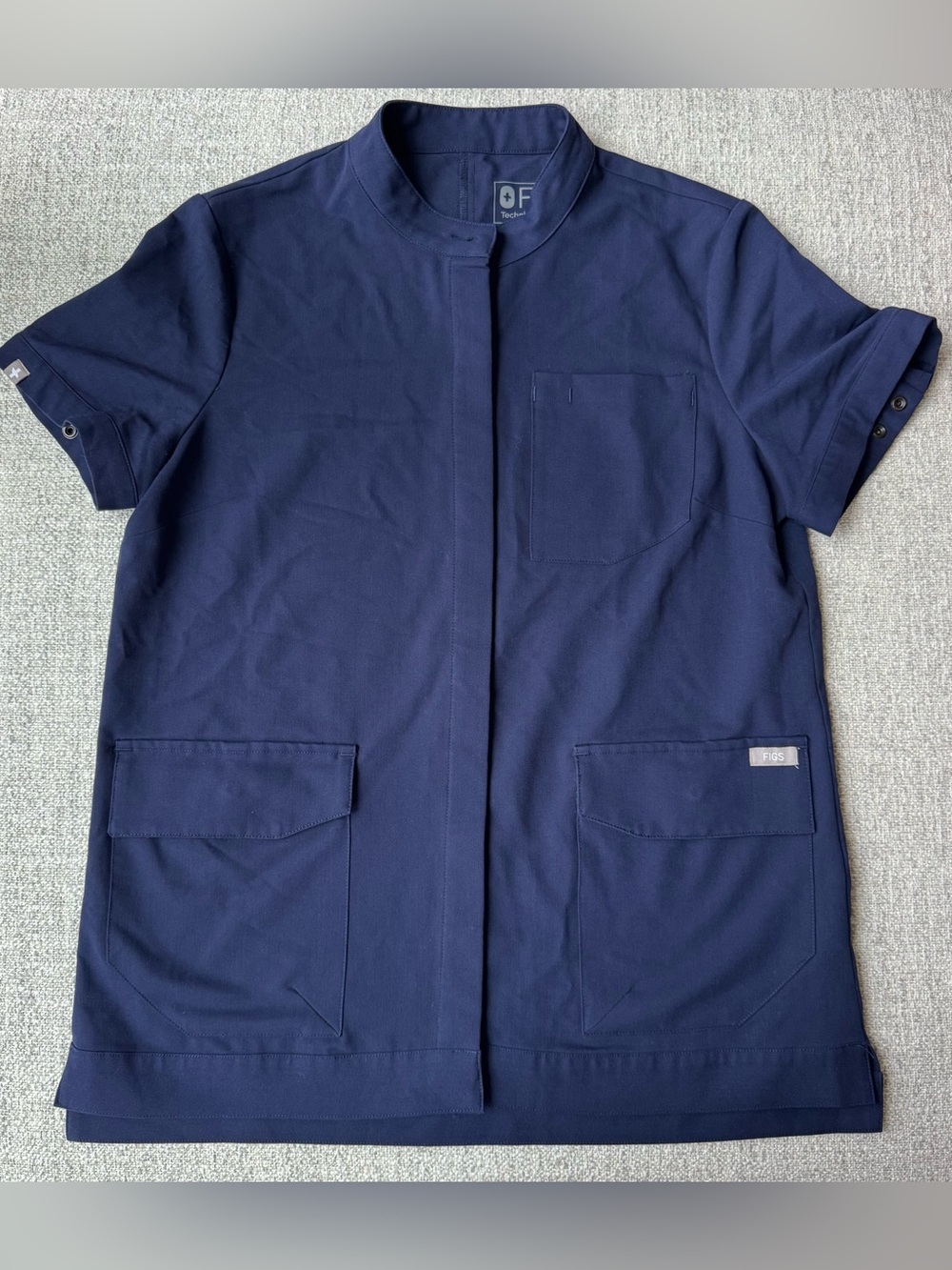 Figs Scrub Button Front Cargo Blue Tech Collection Size XS